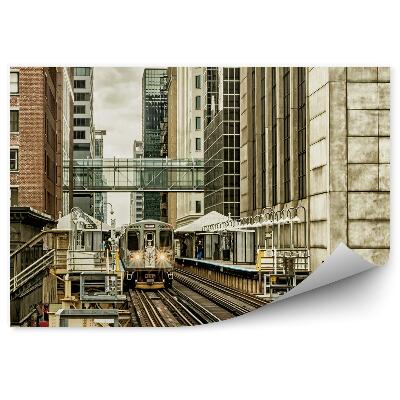 Fotó poszter tapéta Vonatközlekedés városi vasúti pályák