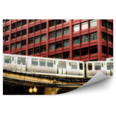 Fotótapéta Vonat emelt épület városi közlekedés
