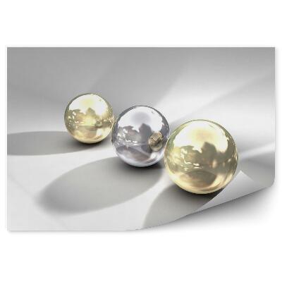 Öntapadó fotótapéta Fehér gömbök 3D-ben