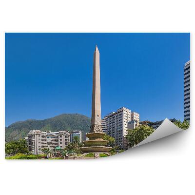 Öntapadós fotótapéta falra Panoráma felhőkarcolók sétány virágok fák növények Franciaország altamira obeliszk
