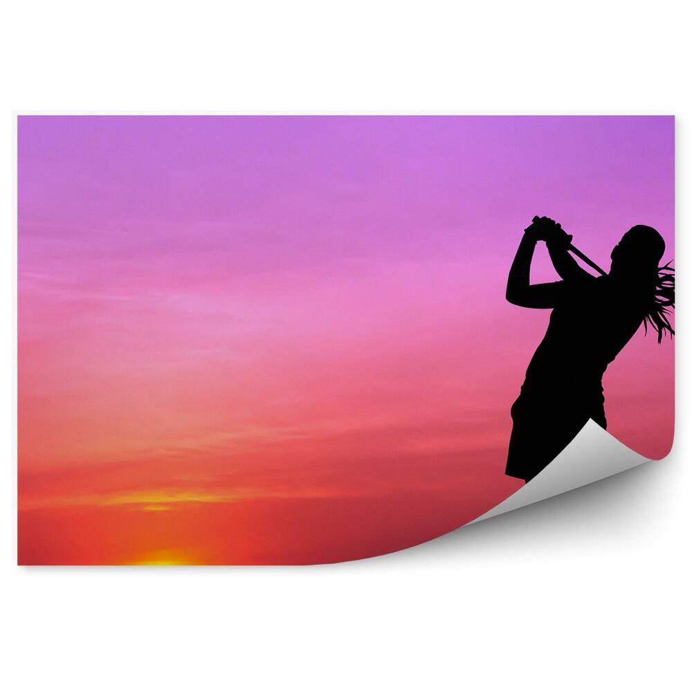 Fotótapéta Golfozó fű naplemente árnyéka