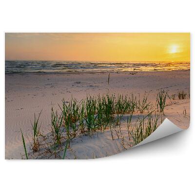 Fotótapéta Perspektíva a tengerpartról tenger nap narancs égbolt