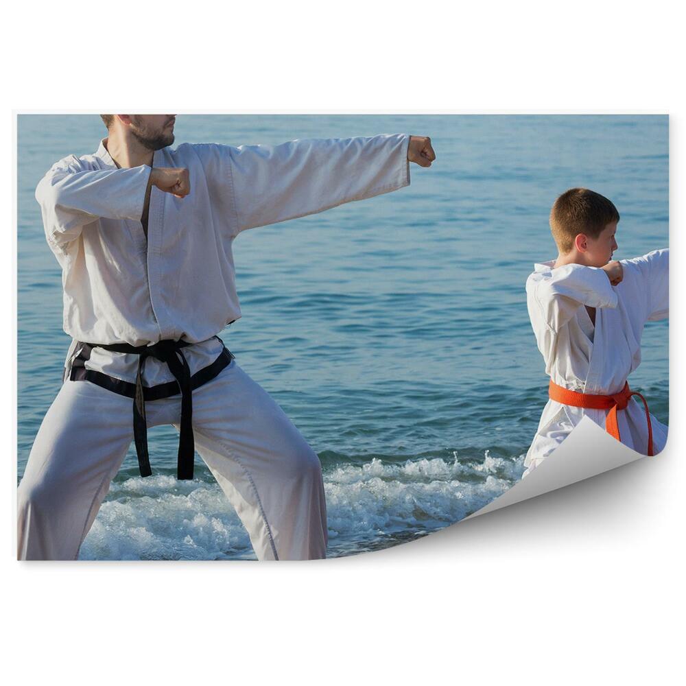 Fotótapéta Karate edzés óceánparton