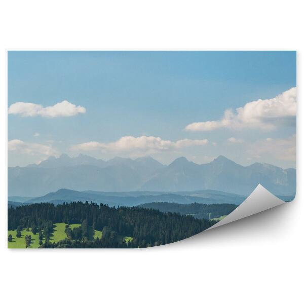 Öntapadós fotótapéta falra Kilátás a Tátrára a Pieniny hegyi panorámából