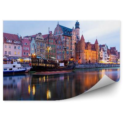 Fotótapéta Város hajók épületek víz mozgás