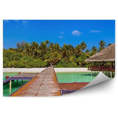 Poszter tapéta móló strand trópusi sziget nyár