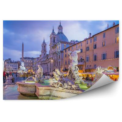 Modern fotótapéta Szökőkút város mozgalma turisták Olaszország