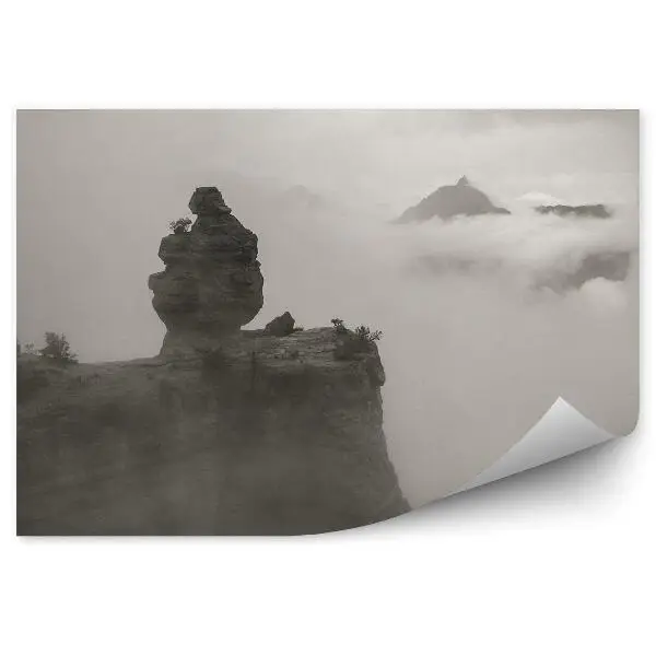 Öntapadós fotótapéta Szépia sziklák Grand Canyon köd