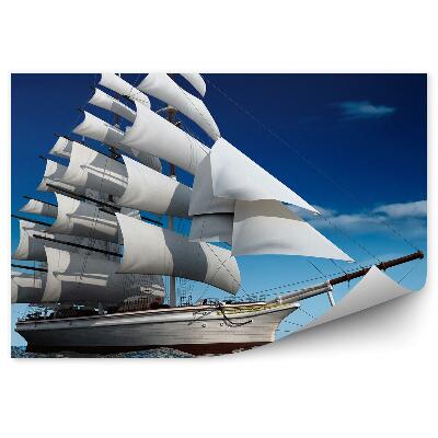 Fali poszter tapéta Hajó vitorlás hajó fehér vitorlák ég tenger