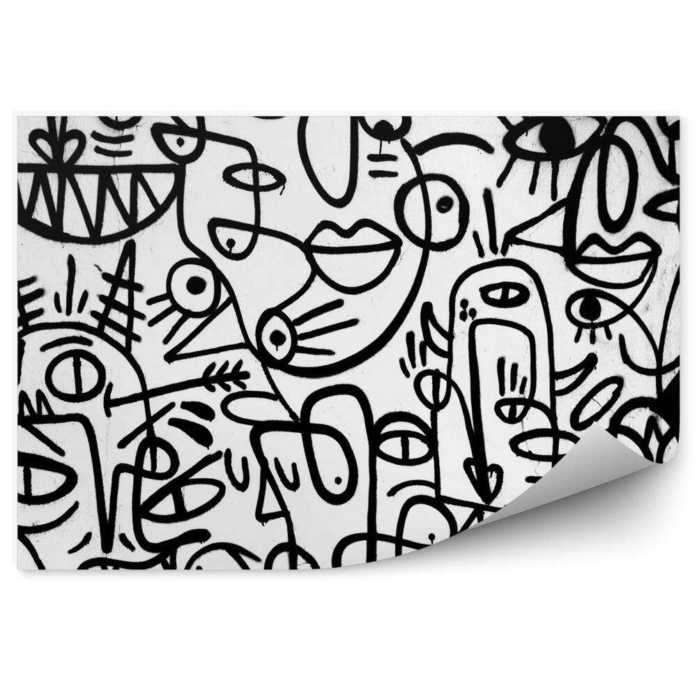 Öntapadó fotótapéta Fekete-fehér graffiti