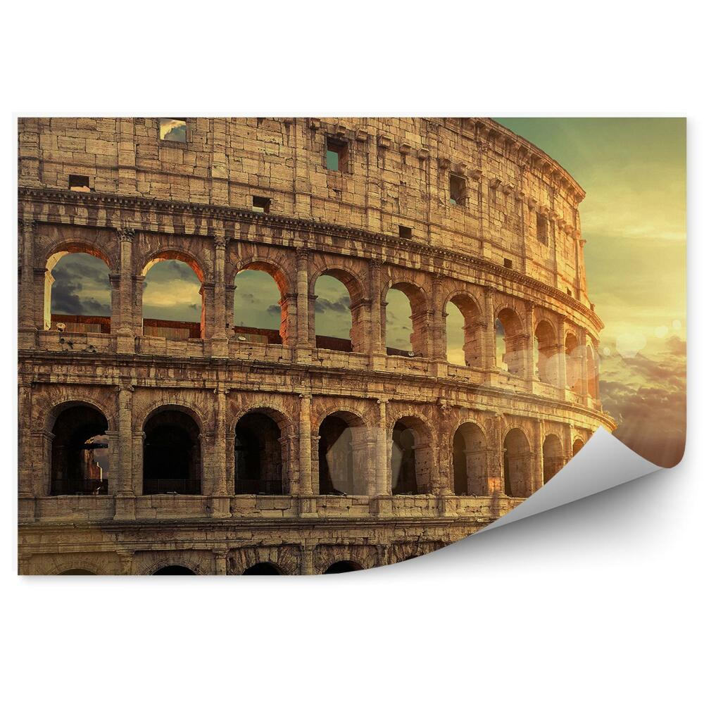 Poszter tapéta Colosseum romok fák naplemente Róma Olaszország