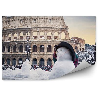 Fotótapéta Téli hóval borított római Colosseum