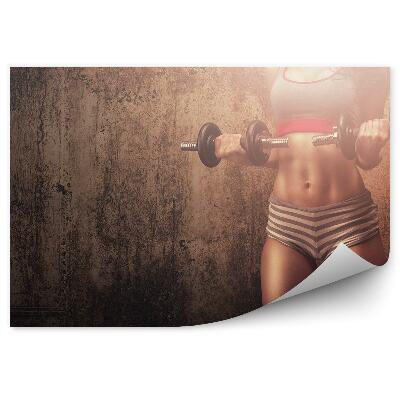 Fotótapéta Nő betonsúlyokat emel