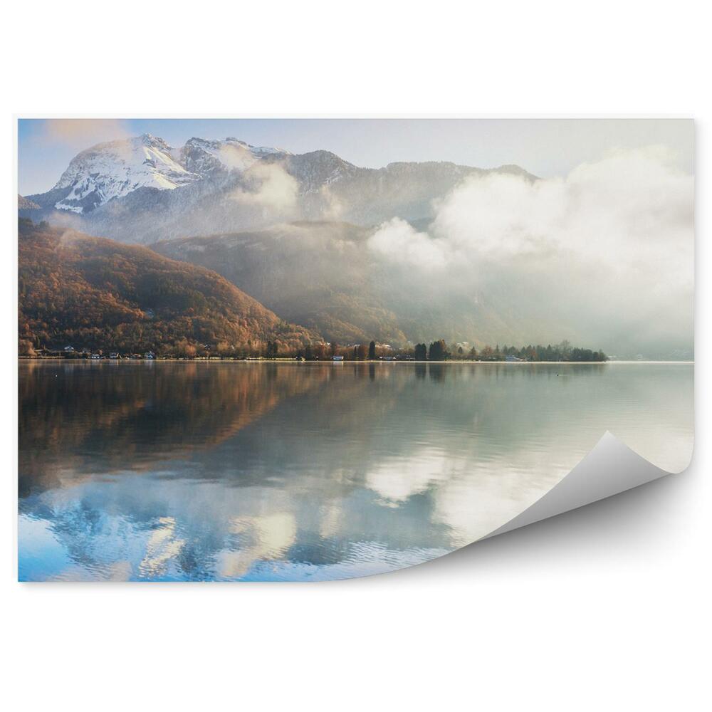 Öntapadós fotótapéta Annecy-tó a francia Alpokban napfelkelte.