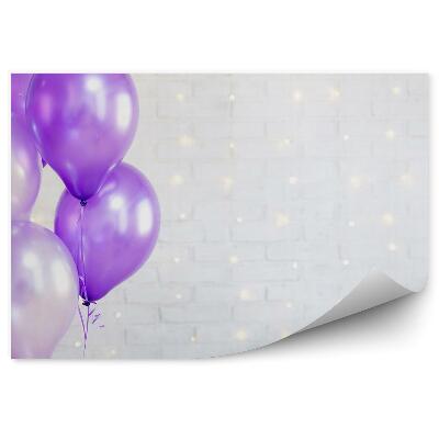 Poszter tapéta Színes tégla léggömbök