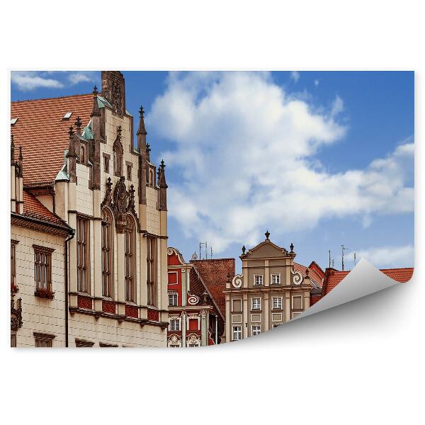 Poszter tapéta Wrocław központi piactér, épületek, égbolt