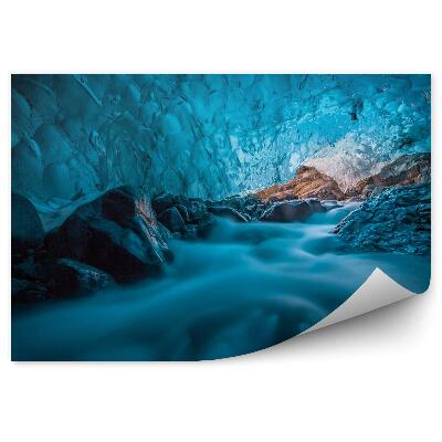 Öntapadós fotótapéta falra Ghiaccio azzurro barlangja ruscellóval Európa szigete alatt