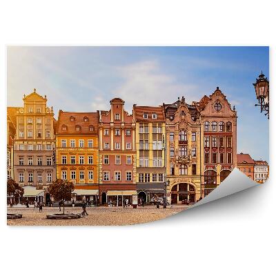 Fotótapéta Wrocław központi piactere, épületek, emberek