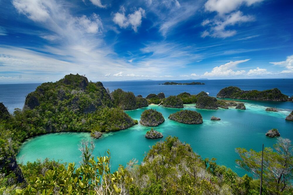 Fotótapéta A Pianemo-szigetek a Raja Ampat-szigetcsoportban, Indonéziában