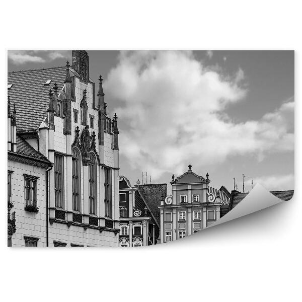 Poszter tapéta Wrocław központi piactéren szépia felhők