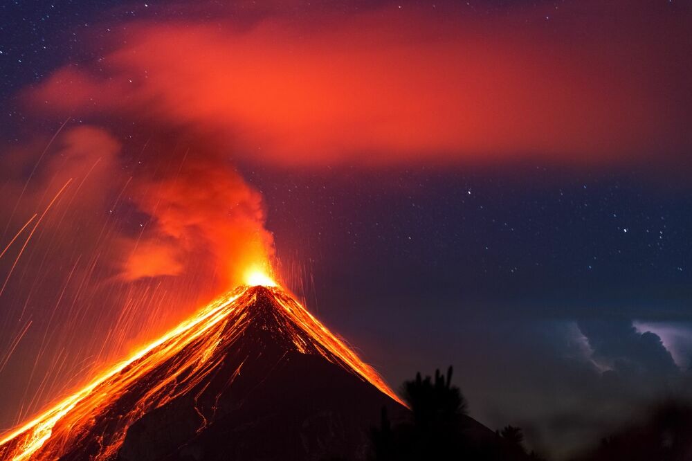 Fotótapéta Fuego vulkán Guatemalában
