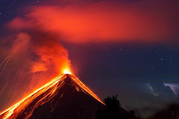 Fotótapéta Fuego vulkán Guatemalában