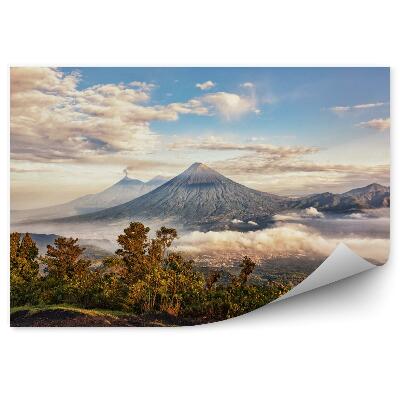 Öntapadós fotótapéta falra Kilátás a Fuego vulkánokra a pacaya guatemalából