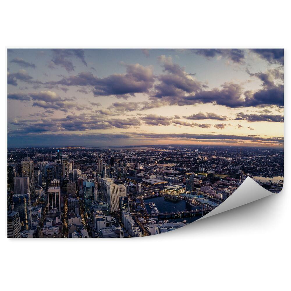Fotótapéta légi felvétel Sydney égbolt felhői