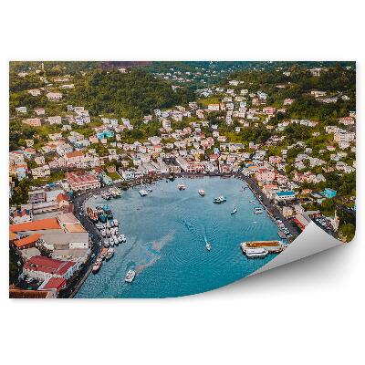 Poszter tapéta Trópusi karibi öböl város