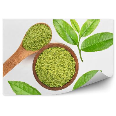 Kép Tapéta Tealevél por kanál fehér háttér