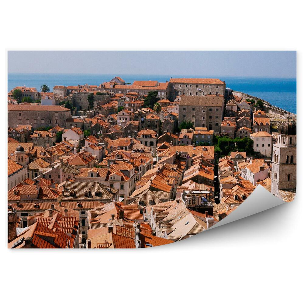 Modern fotótapéta Dubrovnik város tetőinek légi felvétele