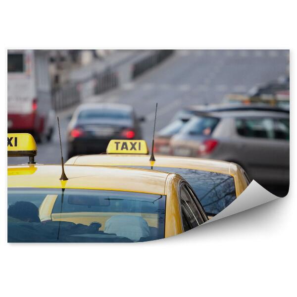 Öntapadó fotótapéta Sárga taxik közúti forgalom