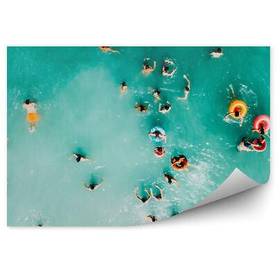 Öntapadó fotótapéta Óceán víz emberek légi felvétel