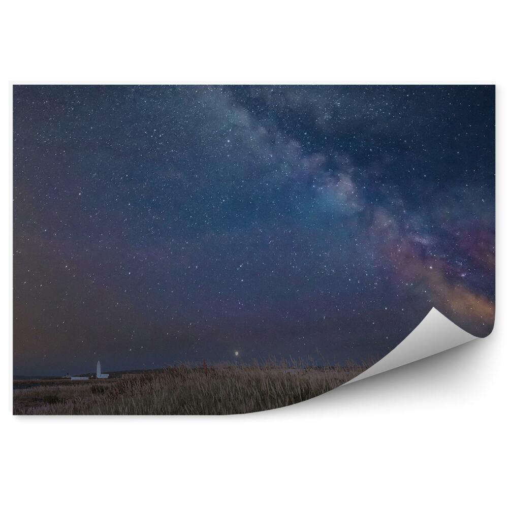 Modern fotótapéta Tejút turisztikai hegyek égbolt csillagok galaxis univerzum köd