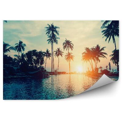 Öntapadós fotótapéta Csodálatos naplemente a tenger felett öböl partján