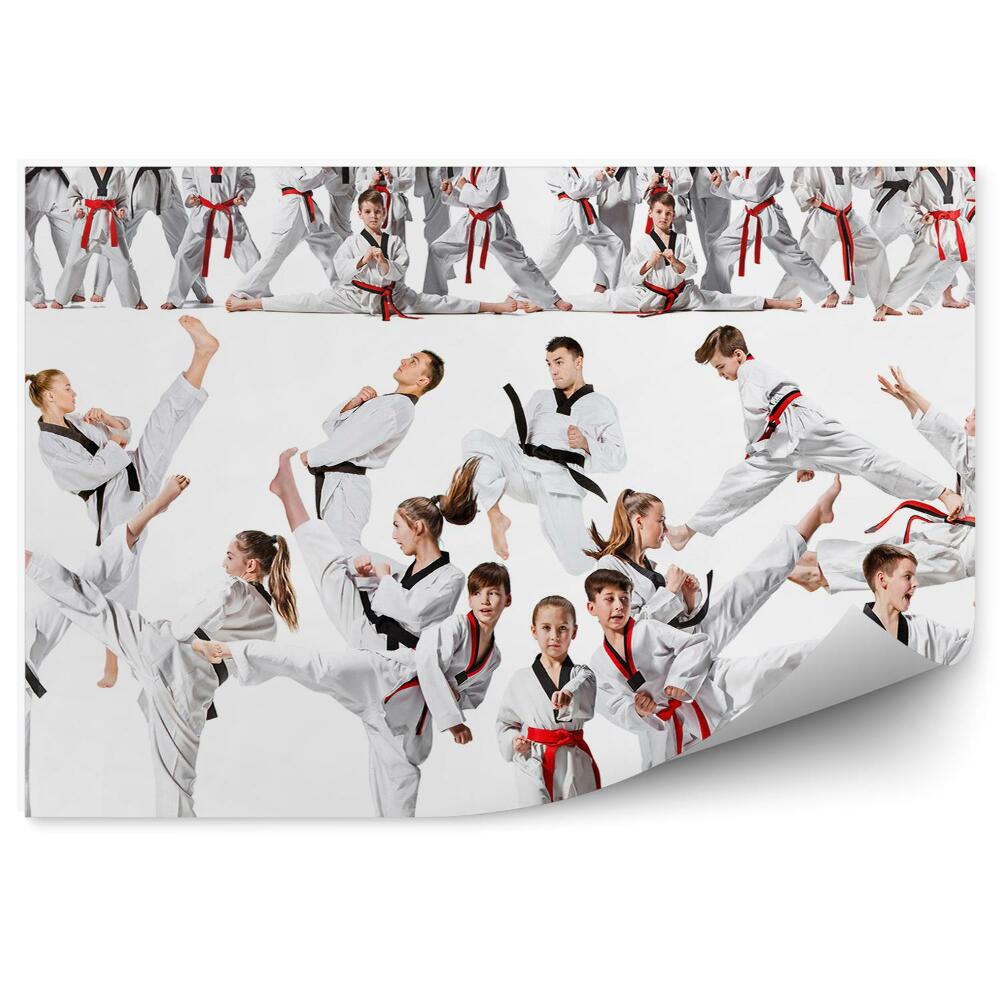 Fotótapéta Gyerekek karate edzés kollázs
