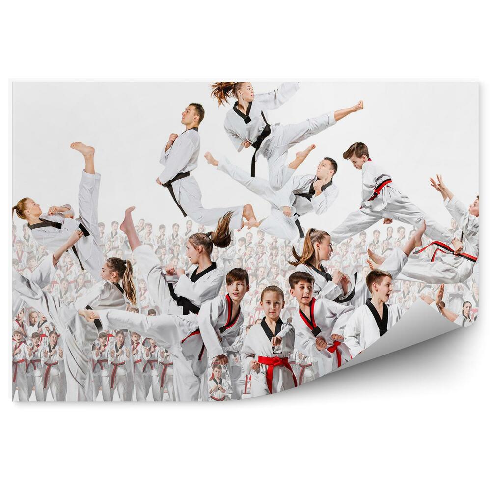 Fotótapéta Karate gyerekek kollázs