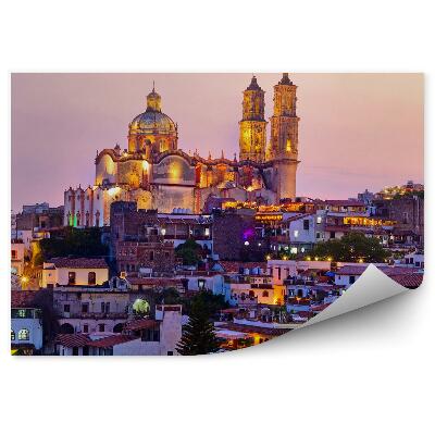 Poszter tapéta Panoráma a mexikói katedrális városi épületeiről