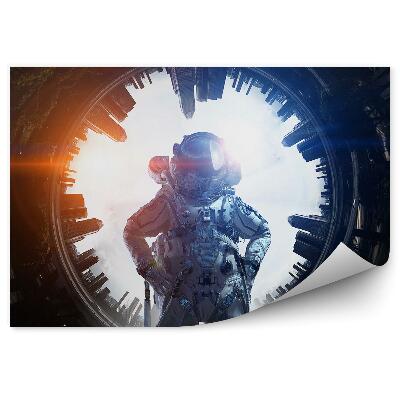 Modern fotótapéta Űrhajós küldetés légi felvétel a városra