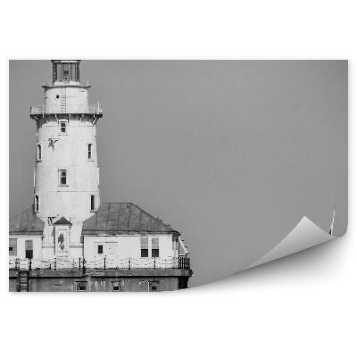 Fotótapéta szépia világítótorony yacht chicago