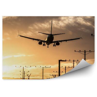 Kép tapéta Repülőgép leszállás a pályán