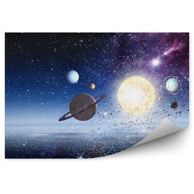 Öntapadó fotótapéta Bolygók ég csillagok galaxis univerzum felhők nap