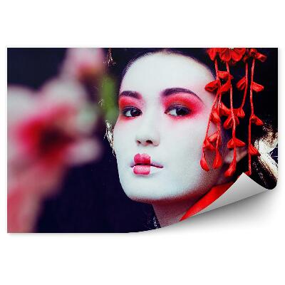 Öntapadós fotótapéta falra Gésa japán smink kimonó