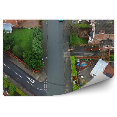 Fotótapéta Légifelvételek az útról és a városról