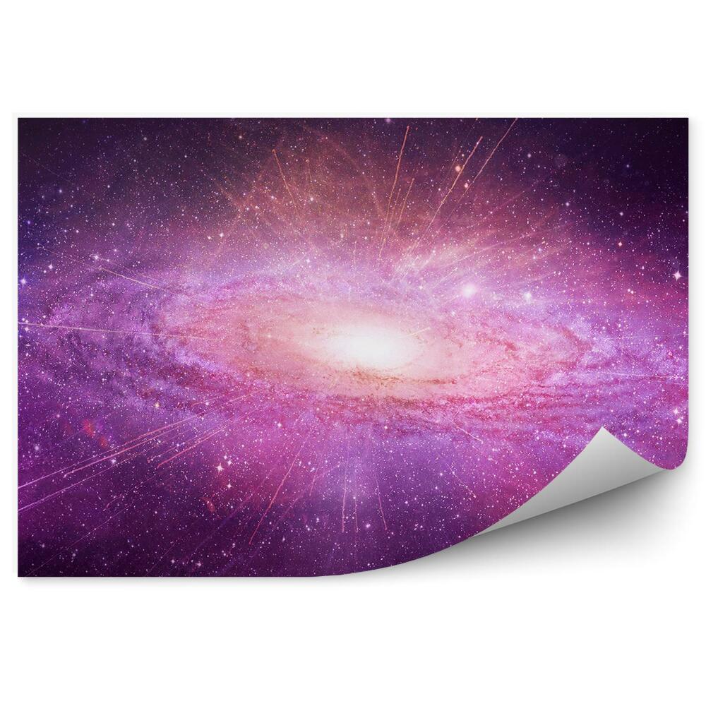 Öntapadós fotótapéta falra Rózsaszín spirálgalaxis csillagok minta absztrakció