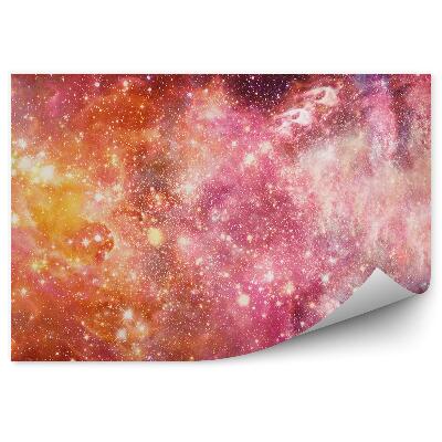 Modern fotótapéta Narancssárga vörös galaxis csillagok ég