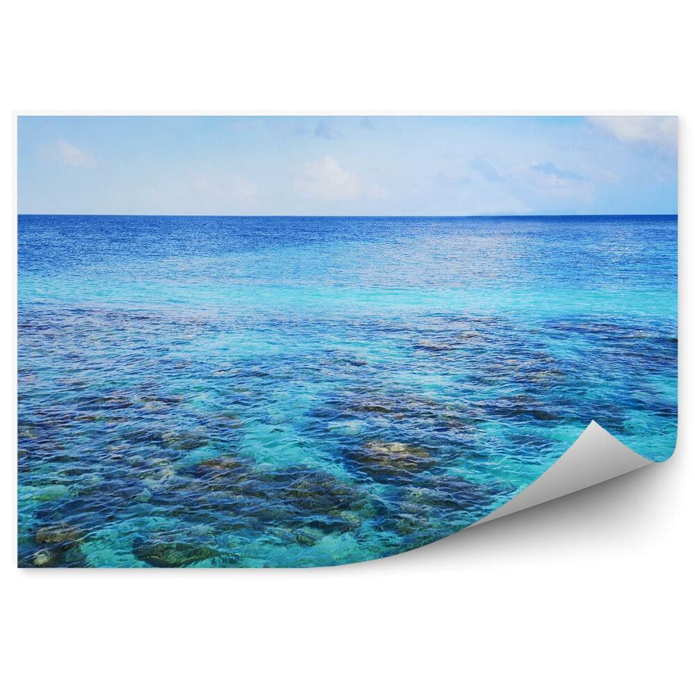 Poszter tapéta Felülnézet tengeri zátony horizont