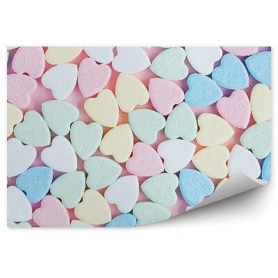 Modern Fotótapéta Színes porított cukorkák pasztell szerelem felirattal