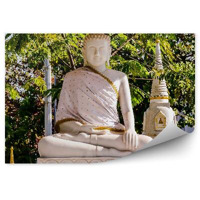 Fotótapéta Buddha szobor mosolygó arany fa díszek