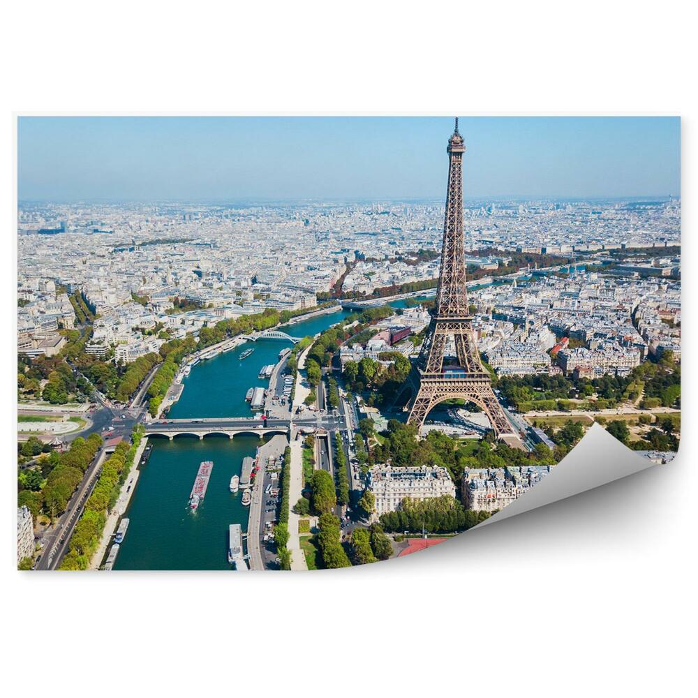 Poszter tapéta Az Eiffel-torony légifelvétele Párizs